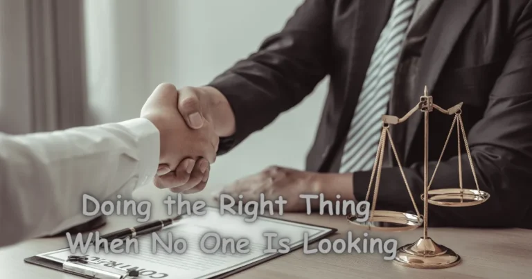 Start Doing the Right Thing When No One Is Looking with 7 Steps